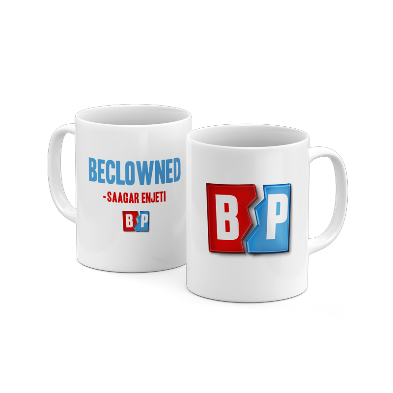 Picture of Beclowned Mug from Breaking Points Podcast